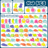 Squishies con brillo en la oscuridad - Pack de 160 detalles de cumpleaños