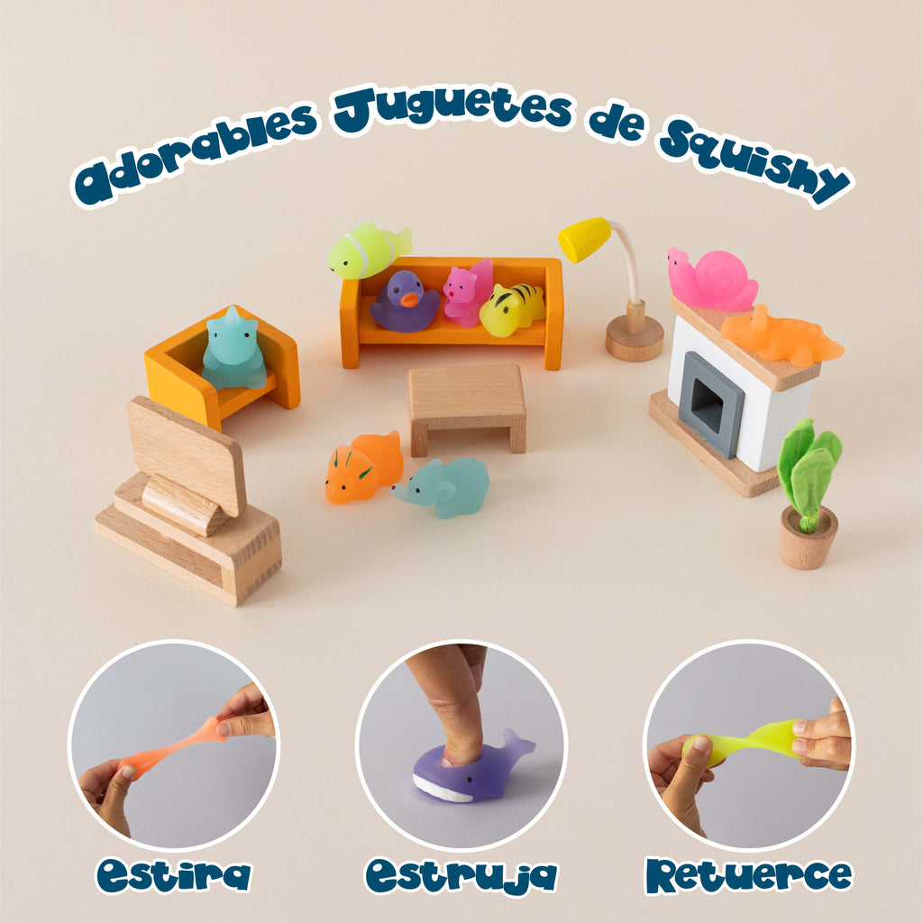 Squishies con brillo en la oscuridad - Pack de 160 detalles de cumpleaños
