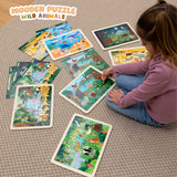 Puzzle de Madera de Animales - Pack de 6