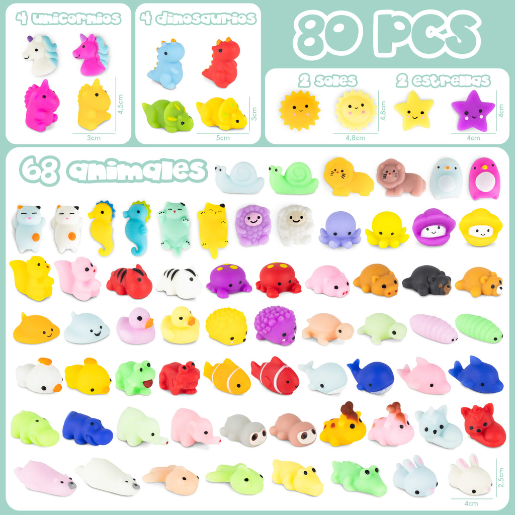 Squishies - Pack de 80 detalles de cumpleaños