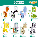 Pack de 8 Puzzles 3D de animales